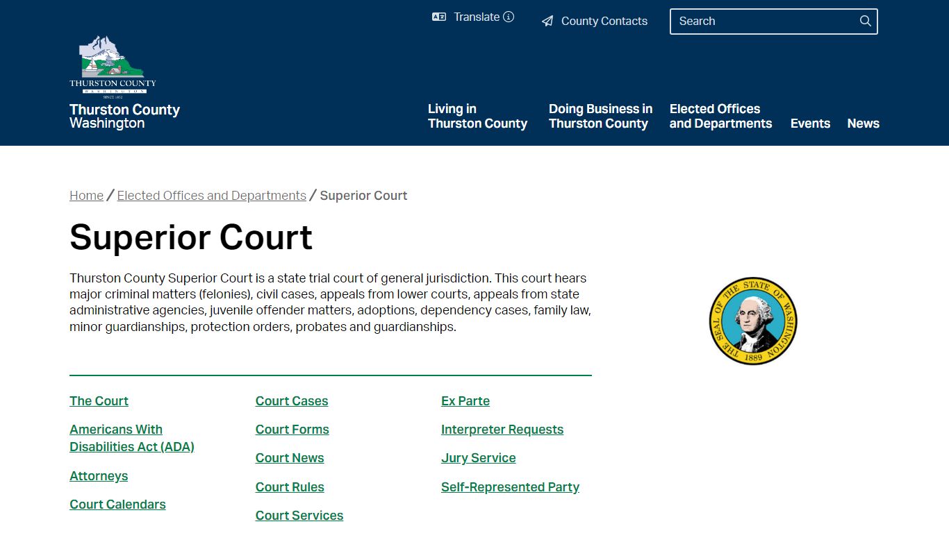 Superior Court | Thurston County